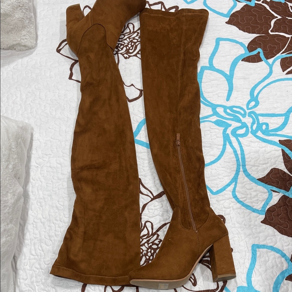 Nature Breeze Brown Over-the-Knee Boots